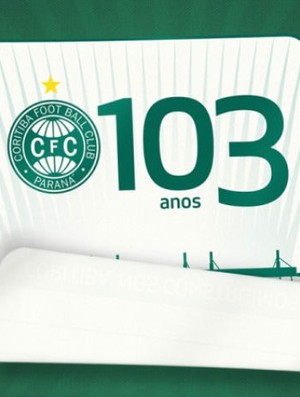 Logomarca dos 103 anos do Coritiba esconde surpresa anunciada pela diretoria (Foto: Divulgação / Site oficial do Coritiba)