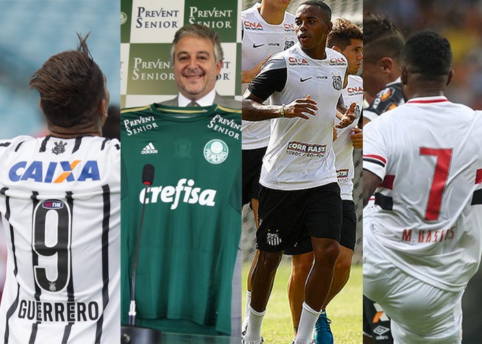 Patrocínios de Corinthians, Palmeiras, Santos e São Paulo em 2015