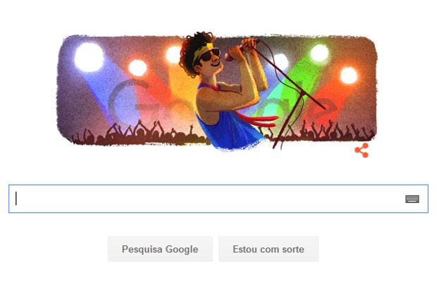 Google cria doodle para homenagear aniversário de Cazuza. (Foto: Reprodução/Google)