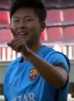 Seungwoo Lee gol Barcelona Liga dos Campeões