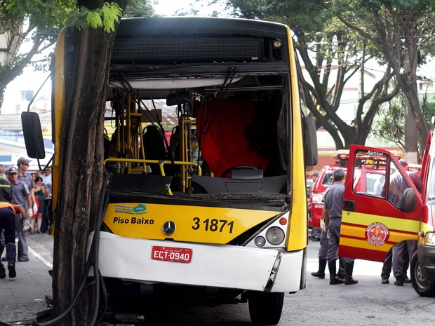 G1 Sp 9h Ônibus Bate Em árvore E Deixa Feridos Notícias Em