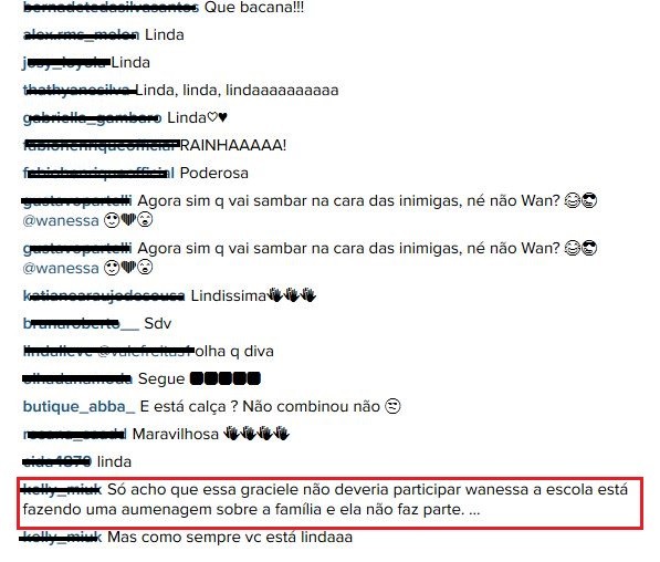 Fã cria polêmica sobre família Camargo no desfile da Imperatriz Leopoldinense na Marquês de Sapucaí  (Foto: Reprodução do Instagram)