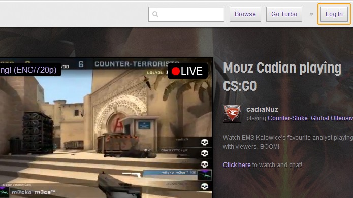 Passo 1: Efetue o login no Twitch. (Foto: Reprodução)