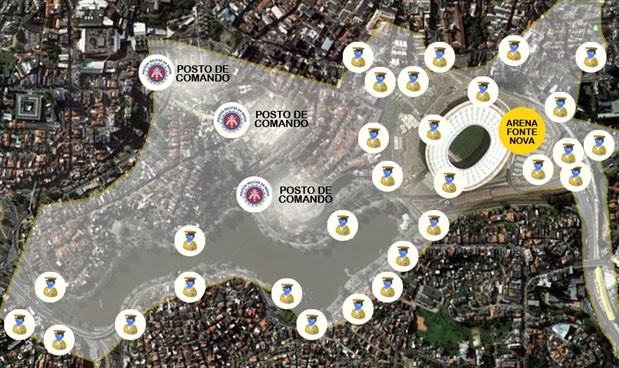 Mapa (Foto: Divulgação/ Polícia Militar)