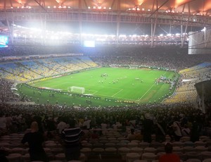 Visão do campo a partir do nível 5, o mais alto, do Maracanã (Foto: Vicente Seda) Visão do campo a partir do nível 5, o mais alto, do Maracanã (Foto: Vicente Seda)