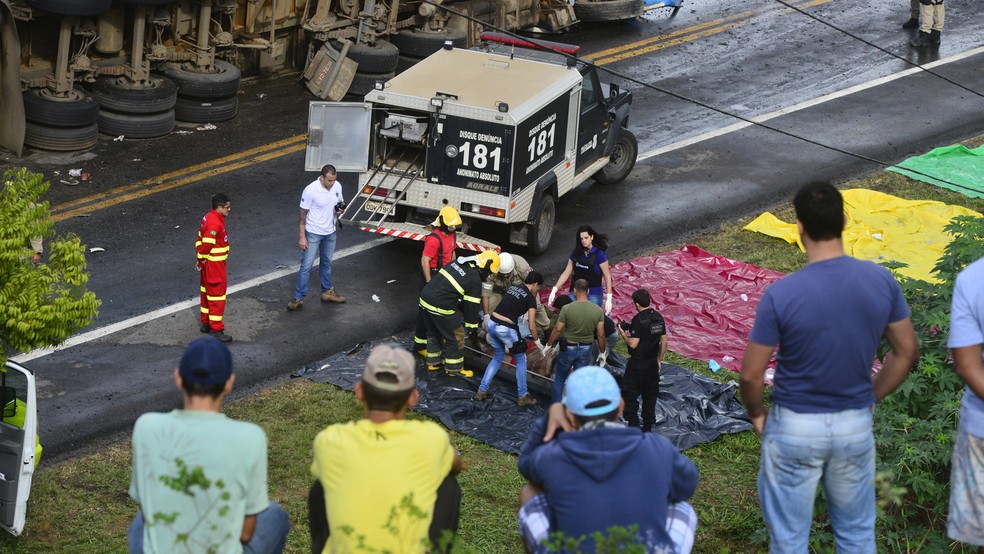 Acidente em Guarapari foi maior tragédia rodoviária do Espírito Santo (Foto: Bernardo Coutinho/ A Gazeta)