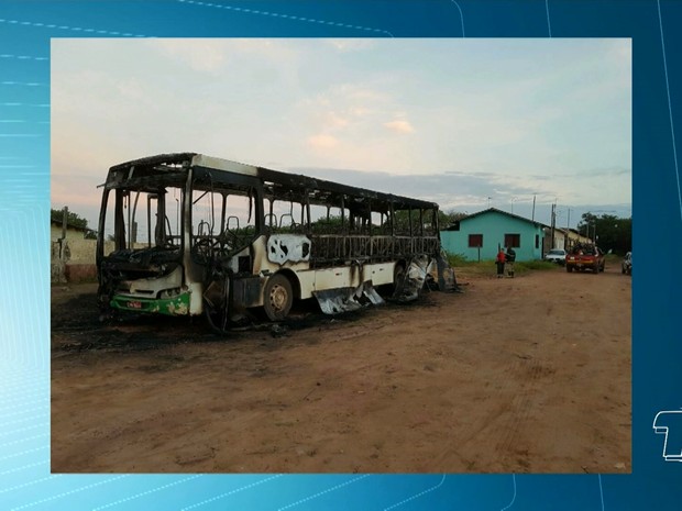 Fogo destruiu toda a estrutura do ônibus e causas devem ser investigadas (Foto: Reprodução/TV Tapajós)