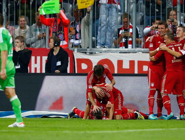 Bayern de Munique x Wolfsburg, Schweinsteiger  (Foto: Agência Reuters)