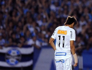 Neymar recebe cartão vermelho na partida do Santos (Foto: Edu Andrade / Ag. Estado)