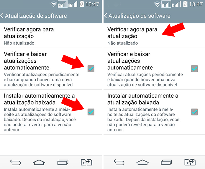 Ative a atualização automática e busque manualmente (Foto: Reprodução/Paulo Alves)