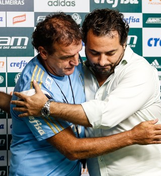 Cuca e Alexandre Mattos, coletiva Palmeiras (Foto: Agência Estado)