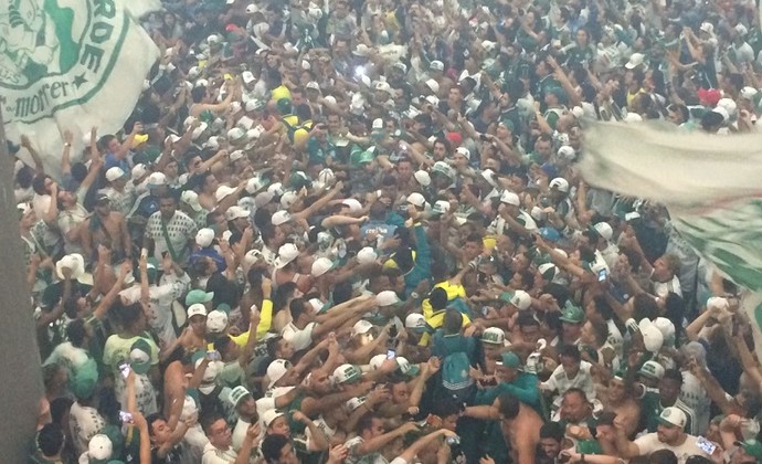 Palmeiras Congonhas torcida (Foto: Tossiro Neto)