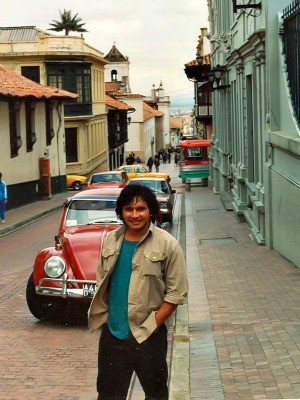 Na primeira viage fora do Brasil, em Bogotá, na Colômbia (Foto: Arquivo Pessoal) Na primeira viage fora do Brasil, em Bogotá, na Colômbia (Foto: Arquivo Pessoal)