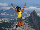 Giulia Costa aproveita férias para fazer trilha no Rio: 'Sem efeito'