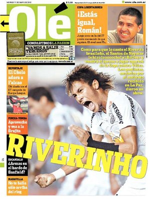 Neymar é capa do Olé nesta sexta (Foto: Reprodução)