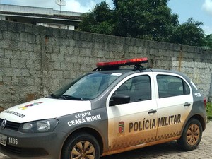 PM de Ceará-Mirim foi chamada assim que os corpos foram encontrados (Foto: Jossean Pedro)