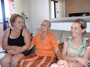 Djanira, Dona Terezinha e Daniela (Foto: Roberta Cólen/G1)