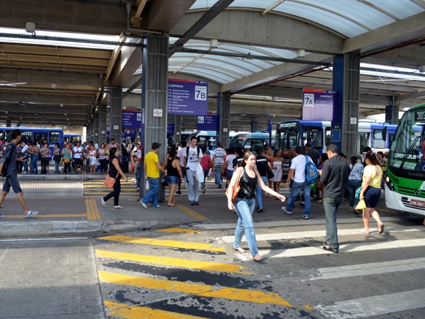 Terminal Metropolitano Magalhães Teixeira, em Campinas (Foto: Arthur Menicucci/ G1 Campinas)