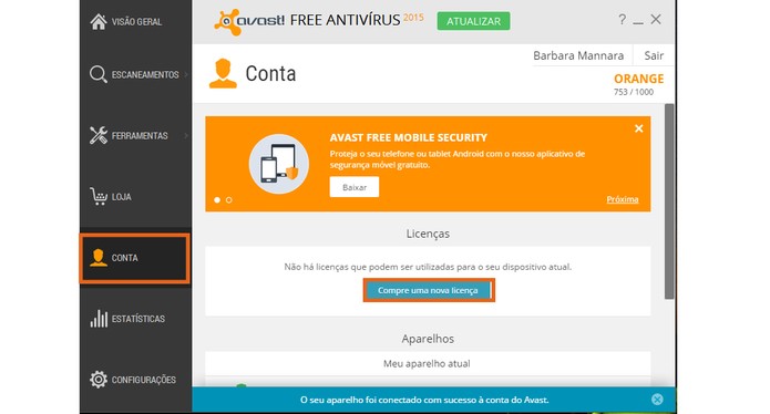 Faça a compra de um pacote pago do Avast se preferir (Foto: Reprodução/Barbara Mannara) Faça a compra de um pacote pago do Avast se preferir (Foto: Reprodução/Barbara Mannara)
