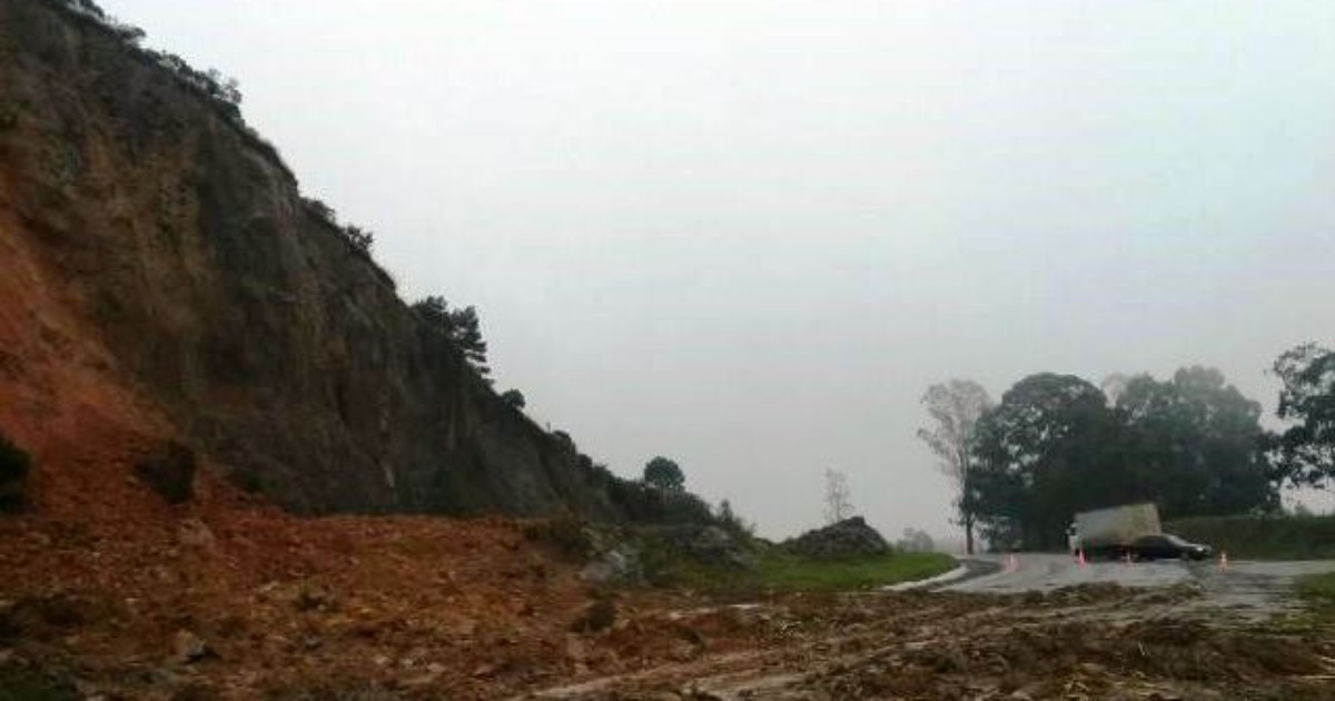 Forte chuva causa deslizamentos e interdição de rodovias em SC - Globo.com