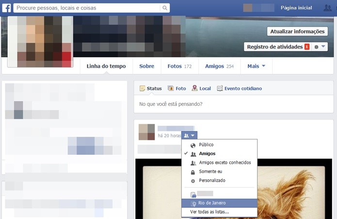 Alterar privacidade das fotos do Instagram no Facebook (Foto: Reprodução/Carolina Ribeiro)