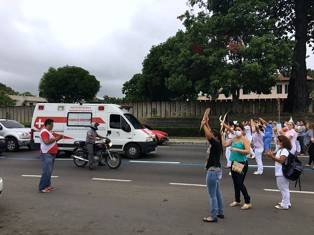 Avenida na Zona Centro-Sul de Manaus chegou a ser interditada  (Foto: Arquivo Pessoal)