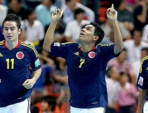 Colômbia comemoração gol Brasil futsal Mundial (Foto: FIFA.com via Getty Images)