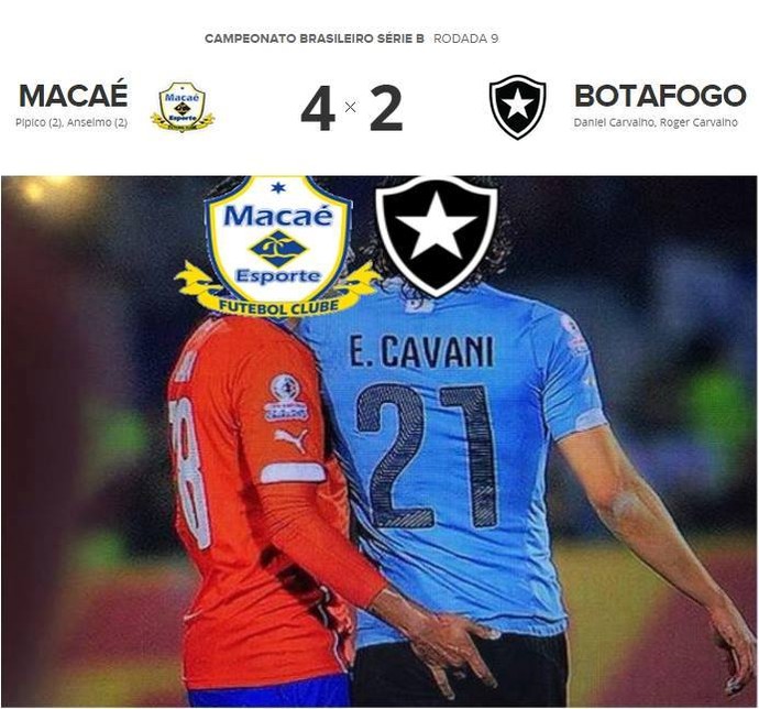 Zoação Macaé x Botafogo 1 (Foto: Reprodução / Internet) Zoação Macaé x Botafogo 1 (Foto: Reprodução / Internet)