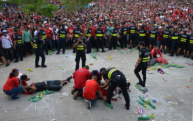 confusión torcido Costa Rica (Foto: AFP)
