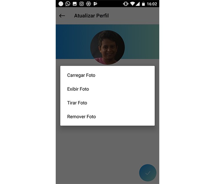 Atualize a foto de perfil do Skype para Android (Foto: Reprodução/Marvin Costa) Atualize a foto de perfil do Skype para Android (Foto: Reprodução/Marvin Costa)