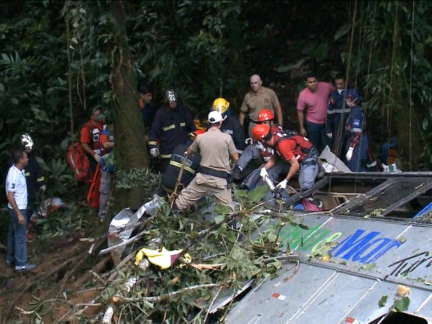Acidente de ônibus em Santa Catarina deixa ao menos 20 mortos/GNews (Foto: Reprodução GloboNews)