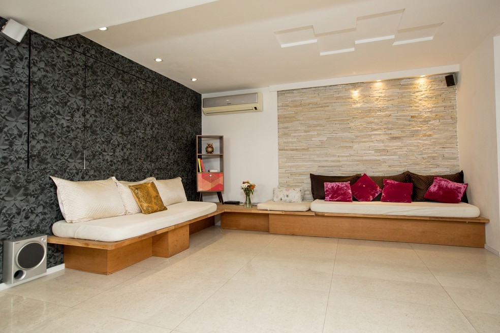 Decoração da sala de estar de Emilly Araújo (Foto: Felipe Monteiro / Gshow)