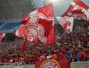 Torcida do América-RN na Arena das Dunas (Foto: Augusto Gomes)