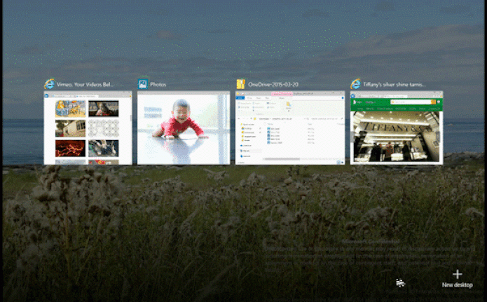 Adicionando áreas de trabalho virtuais no Windows 10 (Foto: Divulgação/Microsoft) Adicionando áreas de trabalho virtuais no Windows 10 (Foto: Divulgação/Microsoft)