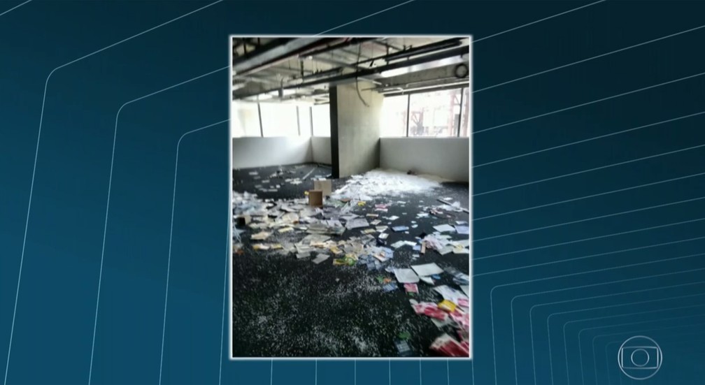 Centro de imprensa da Rio 2016 está abandonado (Foto: Reprodução/Globo)