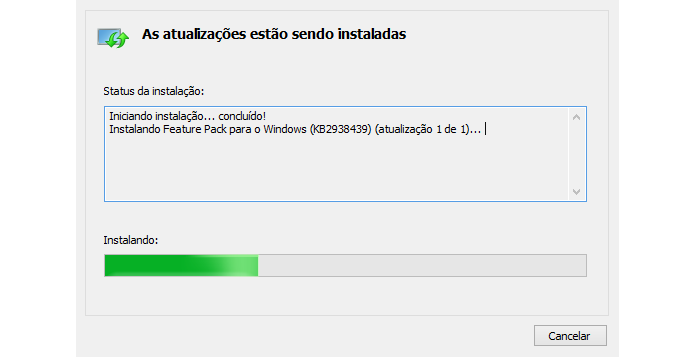 Arquivos devem ser instalados individualmente, caso o usuário não deseje esperar pelo pacote completo (Foto: Reprodução/Paulo Alves)