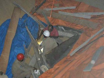 Trabalhador foi resgatado de silo pelos bombeiros (Foto: MT Notícias)