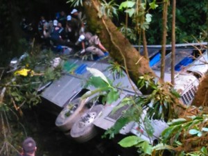 acidente de ônibus em campo alegre, serra dona francisca, mortos (Foto: Jean Mazzonetto/RBS TV)