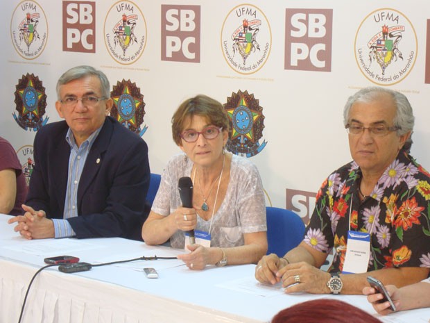 A presidente da SBPC, Helena Náder, faz balanço sobre a 64ª reunião anual realizada em São Luis (MA). (Foto: Igor Almeida/G1)