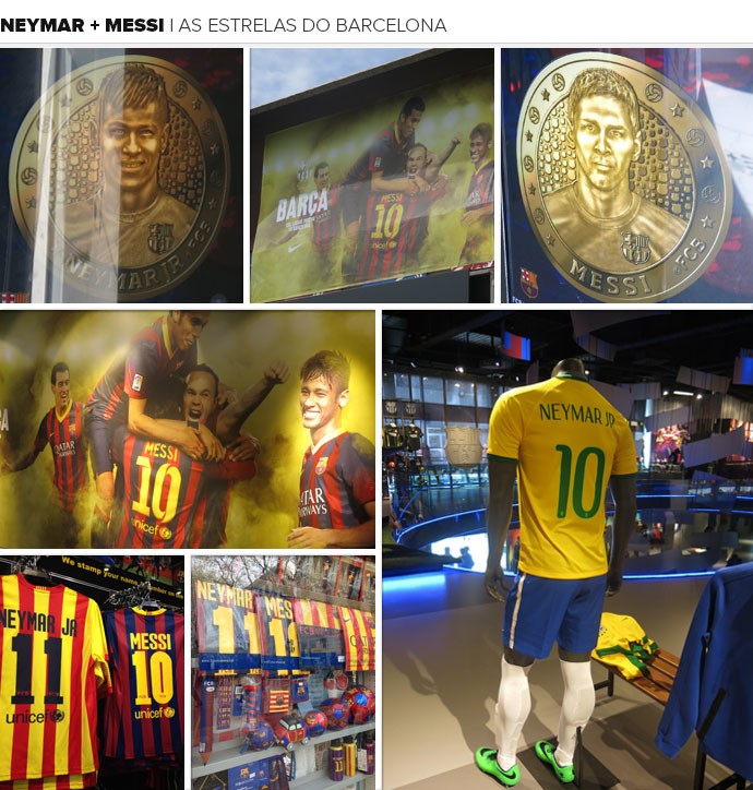 MOSAICO: Neymar + Messi: as estrelas do Barcelona (Foto: Editoria de Arte) MOSAICO: Neymar + Messi: as estrelas do Barcelona (Foto: Editoria de Arte)