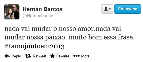 Via Twitter, Barcos se disse unido à torcida do Palmeiras (Foto: Reprodução)