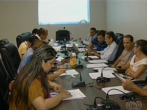 Representantes do Sindicato dos Servidores do Tocantins se reuniram para discutir problemas do Igeprev (Foto: Reprodução/TV Anhanguera)