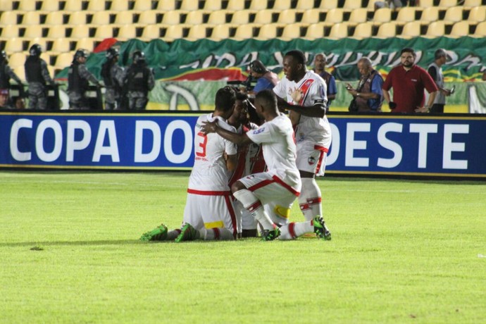 Sampaio Corrêa x River-PI - Comemoração do gol (Foto: Victor Costa/RiverAC) Sampaio Corrêa x River-PI - Comemoração do gol (Foto: Victor Costa/RiverAC)