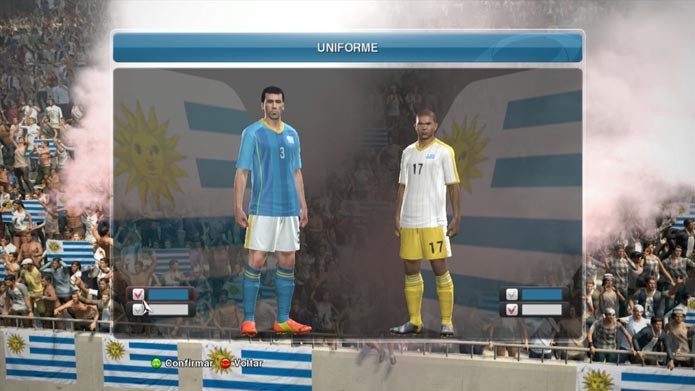 Seleção do Uruguai e seu uniforme azul (Foto: Reprodução/Murilo Molina)