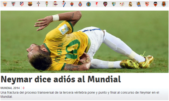 Jornal Mundo Deporitvo Neyumar (Foto: Reprodução/Mundo Deportivo)