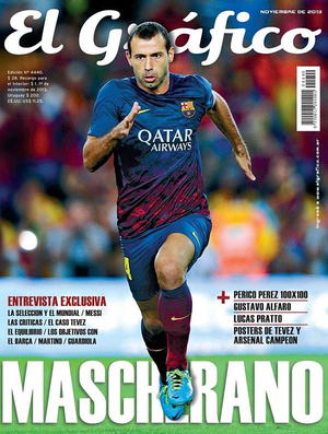 Mascherano é capa da revista argentina El Gráfico (Foto: Reprodução / El Gráfico)