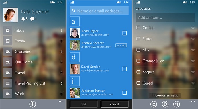 Wunderlist é um aplicativo para organizar tarefas que finalmente chegou à versão final (Foto: Divulgação/Windows Phone Store)