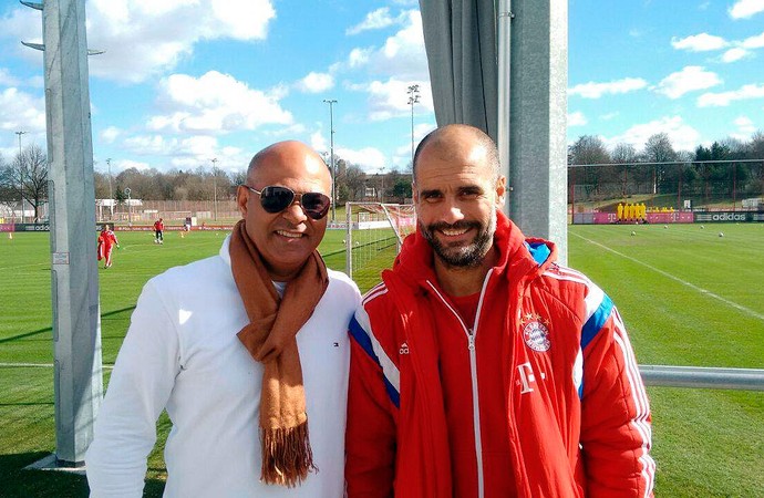 Charles e Pep Guardiola; Bahia (Foto: Divulgação/EC Bahia)