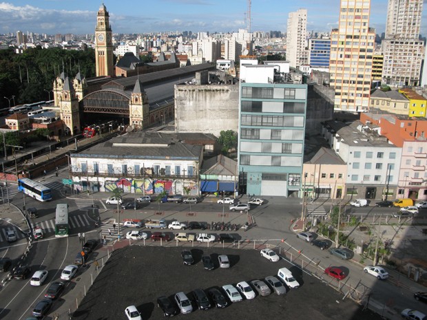 Área ao lado da estação da Luz a ser cedida ao Instituto Lula  (Foto: Roney Domingos/ G1)