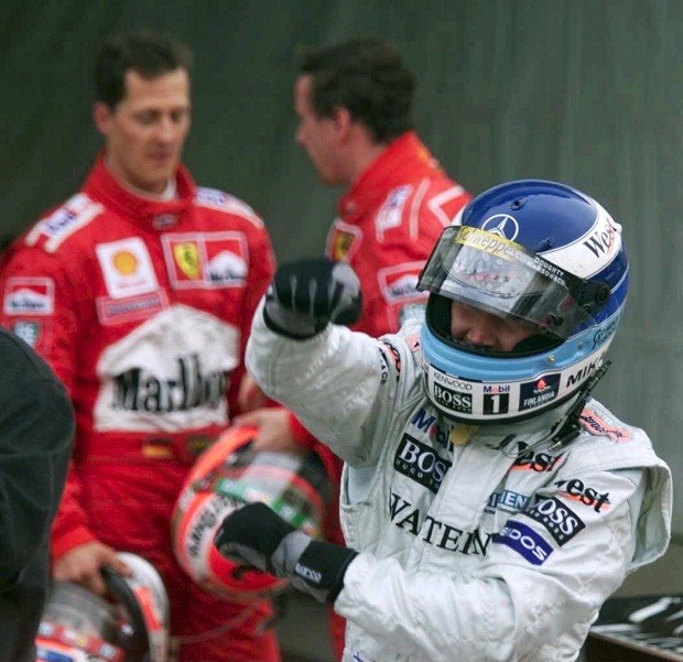 Mika Hakkinen e Michael Schumacher (Foto: Getty Images)